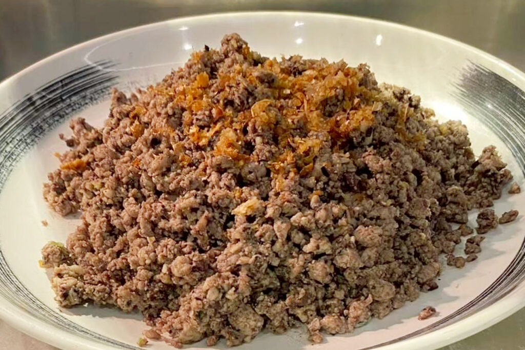 หมูสับผัดหนำเลี้ยบ