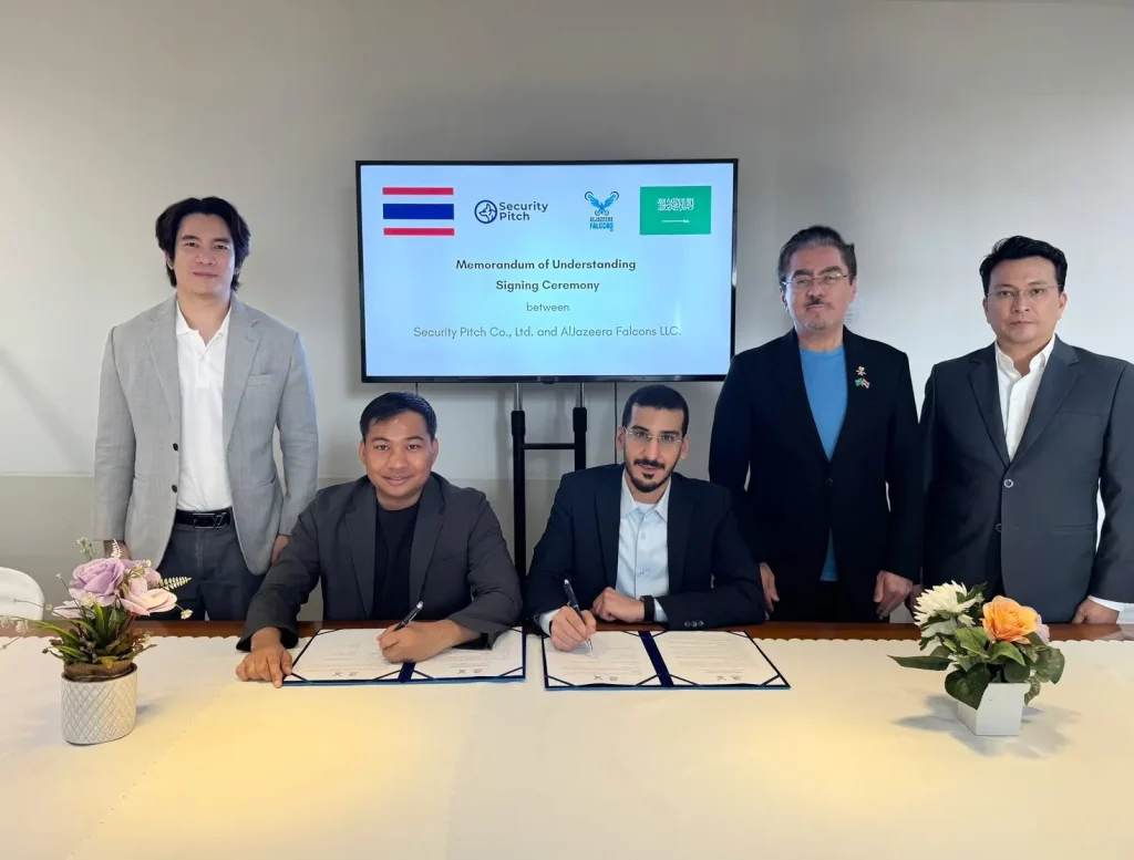 Security Pitch ผู้นำนวัตกรรมความมั่นคงปลอดภัยไทย จับมือ Aljazeera Falcons ซาอุดีอาระเบีย ดันนวัตกรรมไทยบุกตะวันออกกลาง
